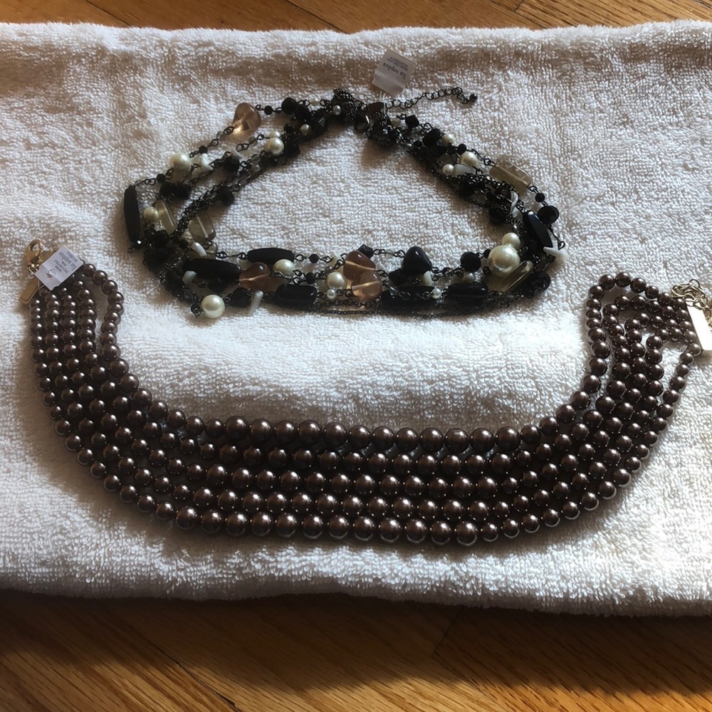 NWT. Two beautiful Lia Sophia necklaces.